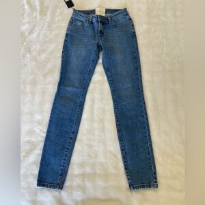 One Teaspoon Free Bird Dark Blue Skinny Jeans in Dusty Blue